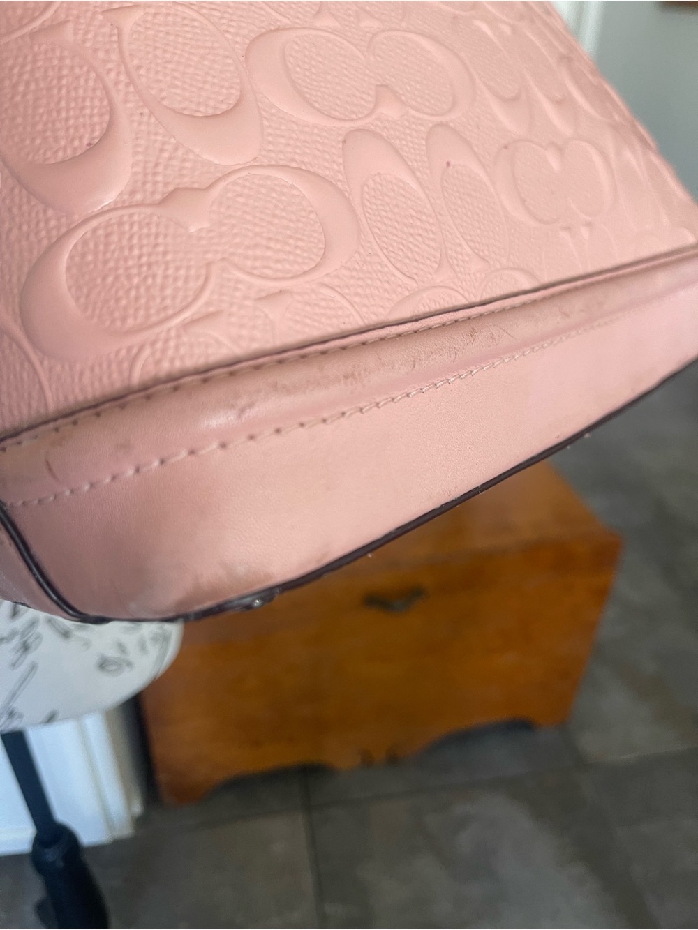 Coach Blush Pink Mini Sierra Embossed Signature Satchel - Picture 6 of 14